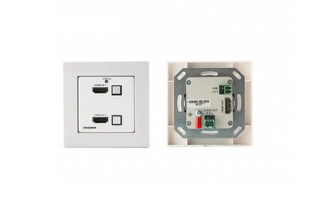 Коммутатор 2х1 Kramer Electronics WP-211T/EU-80/86(W)